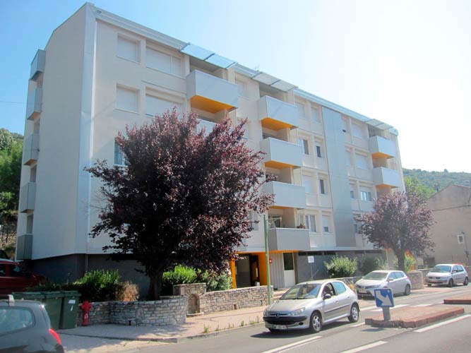 Delt Architecture Réhabilitation façades ITE locatifs social Saint Pons de Thomières 34 Bailleur Hérault Habitat