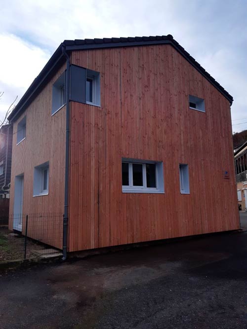 Delt Architecure DPLG Réhabilitation façades locatifs social Fraîsse sur Agout 34 Bailleur Hérault Habitat